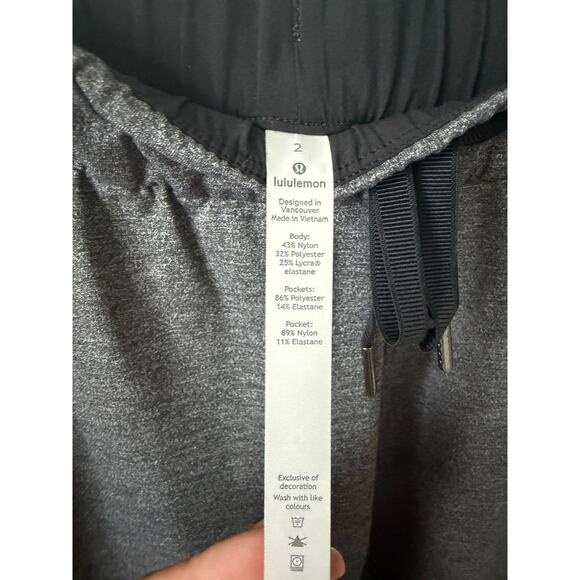 Lululemon On The Fly Pant 28" Heathered Black Size 2 - Picture 10 of 11